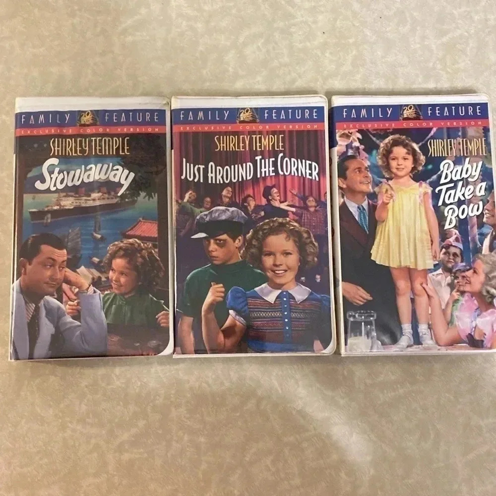 VINTAGE Shirley Temple Movies 13-19 Clamshell‎ VHS Tape Movie Colorized Version - Picture 2 of 4